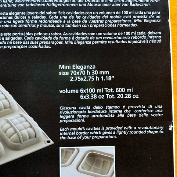 NWT Silikomart “Mini Eleganza” 3D Silicone Mould Made in Italy - Picture 8 of 10